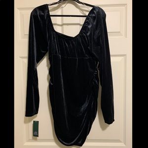 Black velvet dress